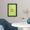 Grl pwr - Groen - Rood - 3D fotolijst zwart zonder passe partout klein -sfeer4
