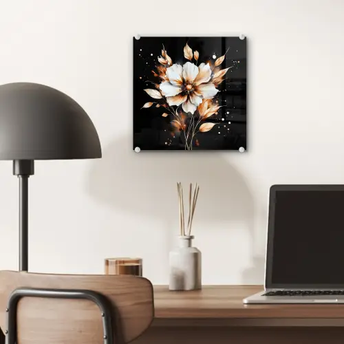 Bloem - Verf - Goud - Graffiti - Modern plexiglas 5mm klein -sfeer6