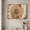 Paardenbloem - Bloemen - Natuur - Bruin Textielframe zwart klein -sfeer2