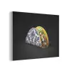 Taco - Vlees - Salade - Delftsblauw - Motief PET vilt klein -3d