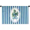 Illustratie - Bessen - Blauw - Strepen Wandkleed katoen klein -zz3d