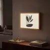 Plant - Beige - Japandi Light Box met batterij (Wandlamp) middel -sfeer1