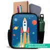 Raket - Planeten - Ruimte Rugzak - Zwart middel -inhoud_NL