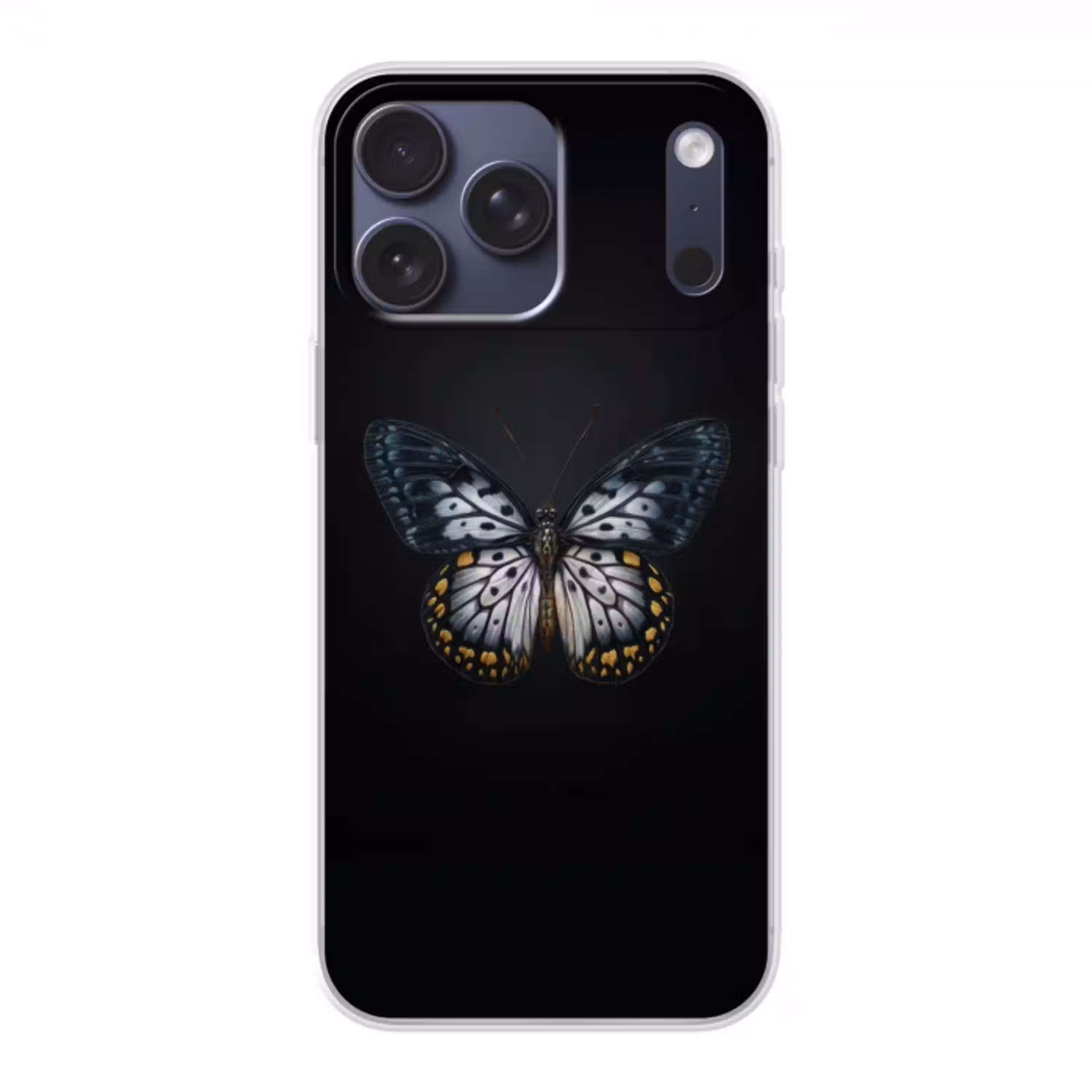 Vlinder - Monochroom - Balans Telefoonhoesje iPhone 17 Pro Max klein -3d