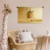 Pannenkoeken - Eten - Honing - Geel Wandkleed katoen klein -wsfeer5_kind