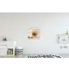 Bloem - Minimalistisch - Groen textielposter latten blank klein -kinderkamer