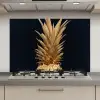 Ananas - Goud - Verf - Zwart - Fruit - Luxe keuken achterwand spatscherm klein -3d_website