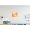 Vogels - Cirkels - Geel textielposter latten blank klein -kinderkamer