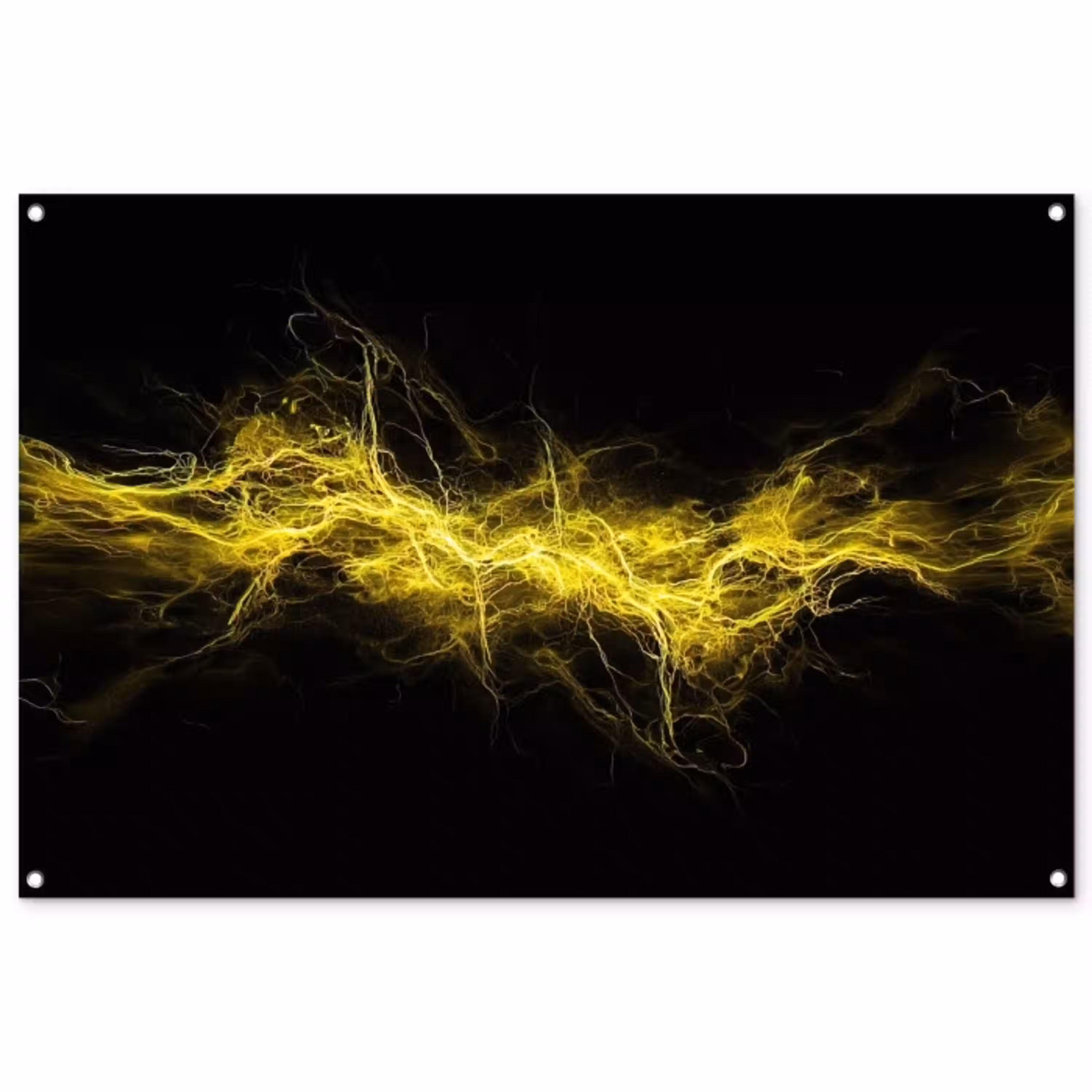 Gaming - Elektriciteit - Geel - Energie tuinposter los doek groot -3d