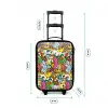 Fantasiedieren die lachen en kleurrijk zijn Kinderkoffer - Zwart klein -productfoto_formaten