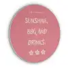 BBQ - Quote - Roze - Zomer Akoestische PET Vilt - Rond klein -3d