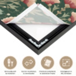 Patroon - Botanisch - Kleurrijk Textielframe zwart klein 947 -USP_closeupNL