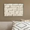 Bakstenen - Muur - Licht - Wit canvas 2cm klein -sfeer3