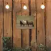 Schapen - Bruin - Wit - Grindpad tuinposter los doek klein -sfeer1