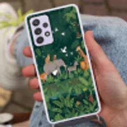 Tropisch - Jungle -  Groen Hoesje Samsung Galaxy A52 5G met koord klein -sfeer3