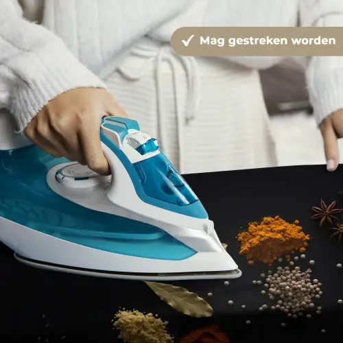 Specerijen - Kruiden - Noten - Lavendel - Zwart Wandkleed katoen klein -sfeer9