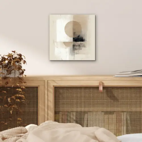 Cirkel - Compositie - Diepte - Beige aluminium wit klein -sfeer3
