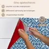 Tegel - Patroon - Blauw - Wit keuken achterwand spatscherm klein 900 -spatscherm_NL