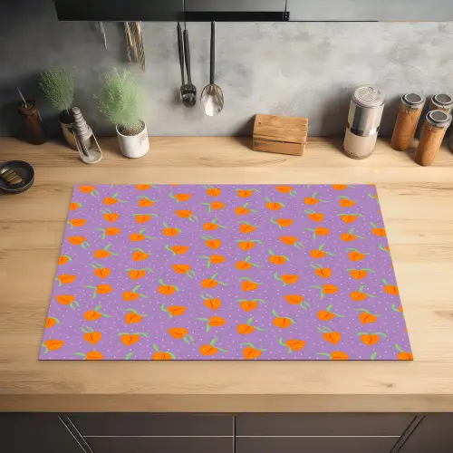 Paars - Oranje - Perzik Inductie beschermer vinyl 3mm klein 276 -sfeer5