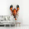 Kreeft - Zwart - Oranje - Wit - Uniek fotobehang vinyl groot -woonkamer