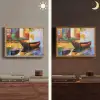 Abstract - Kunst - Boot - Kleuren Light Box met batterij (Wandlamp) middel -sfeer3