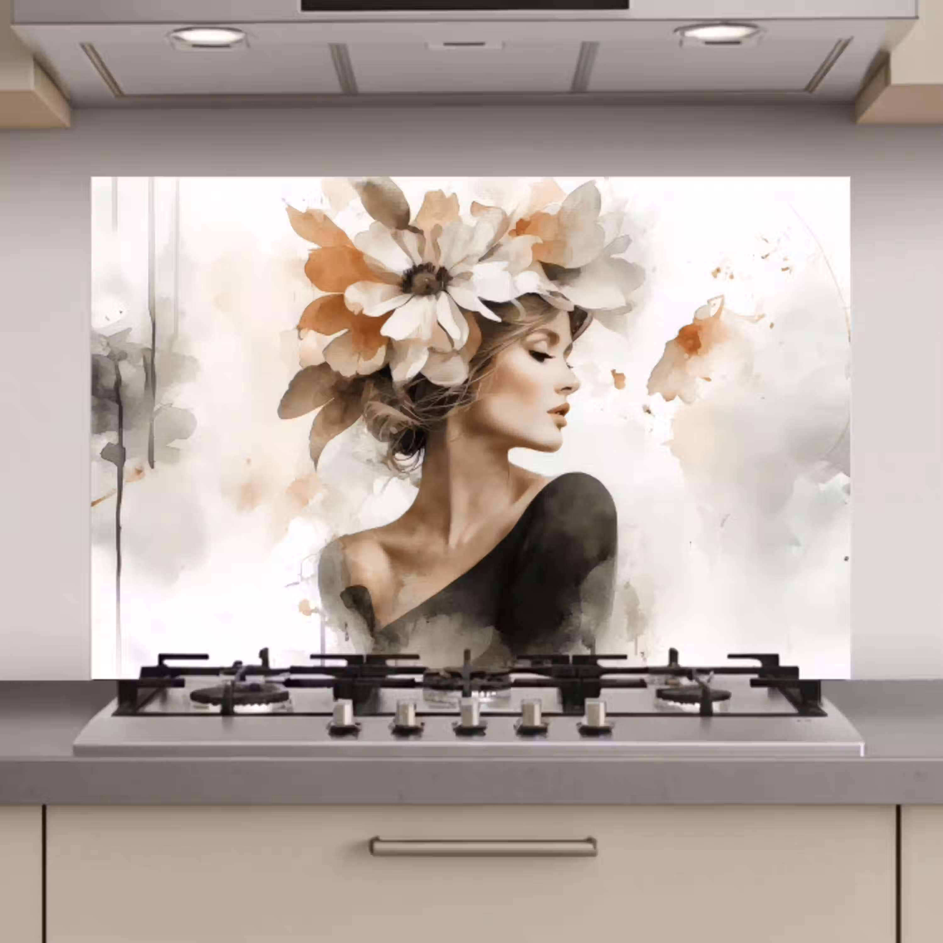 Bloesem - Portret - Gezicht keuken achterwand spatscherm klein -3d_website