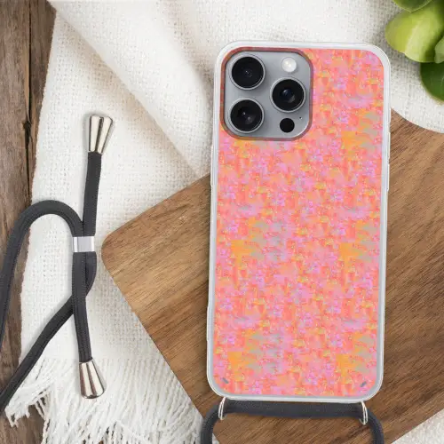 Verf - Texturen - Pastel Hoesje iPhone 16 Pro Max met koord klein 804 -sfeer4