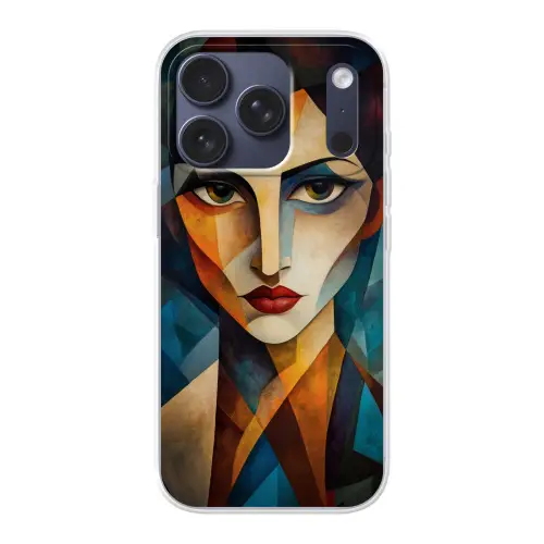Portret - Abstract - Vormen Telefoonhoesje iPhone 17 Pro klein -3d