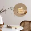 Vanilletaart - Cake - Romig Wandcirkel kunststof plaat 5mm dik klein -sfeer4
