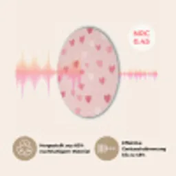 Hartjes - Patroon - Roze - Eenvoudig Akoestische PET Vilt - Rond klein -USP_DE
