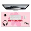 No rain no flowers - Bloem - Roze Muismat XXL klein -3d