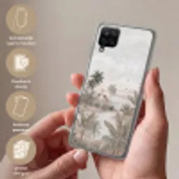 Kraanvogels - Palmbomen - Tropisch Telefoonhoesje Samsung Galaxy A12 klein -sfeer3_NL