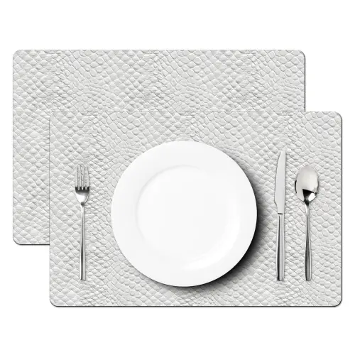 Slang - Patroon - Wit Placemat vinyl groot 368 -zzsfeer2_Kitchenyeah-website