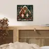 Kerst - Gnomen - Peperkoekhuisje - Rood - Groen aluminium wit klein -sfeer3