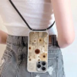 Wilde bloemen - Botanisch - Vintage - Natuur - Rustiek Hoesje iPhone 16 Pro Max met koord klein -sfeer5