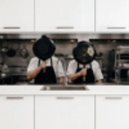 Koks - Koekenpannen - Keuken keuken achterwand 2 middel -3d
