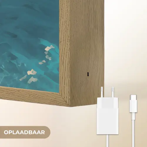 Vrouw - Water - Bikini - Oranje Light Box met batterij (Wandlamp) middel -USP_websiteoplaadbaarNL