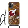 Vijzel - Kruiden - Lepels - Specerijen - Bruin - Peper Hoesje iPhone 12 Pro met koord klein -3d