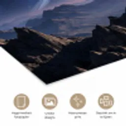 Fantasy - Kosmos - Landschap poster papier klein -closeup_NL