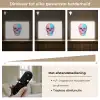 Schedel - Grafisch - Roze - Verdeeld Light Box met batterij (Wandlamp) middel -USP_dimbaarNL