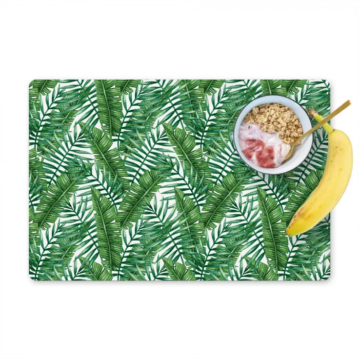 Tropisch - Palmbladeren - Groen Placemat vinyl groot 368 -zzzproduct_Kitchenyeah-website