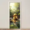 Eendjes - Dieren - Natuur deurposter klein -3d_beige
