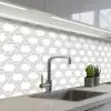 Grafisch - Patroon - Modern -  Opvallend - Begrensd keuken achterwand 2 middel 871 -3d_schuin