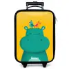 Nijlpaard - Vogels - Geel Kinderkoffer - Zwart klein -zzz_website3d