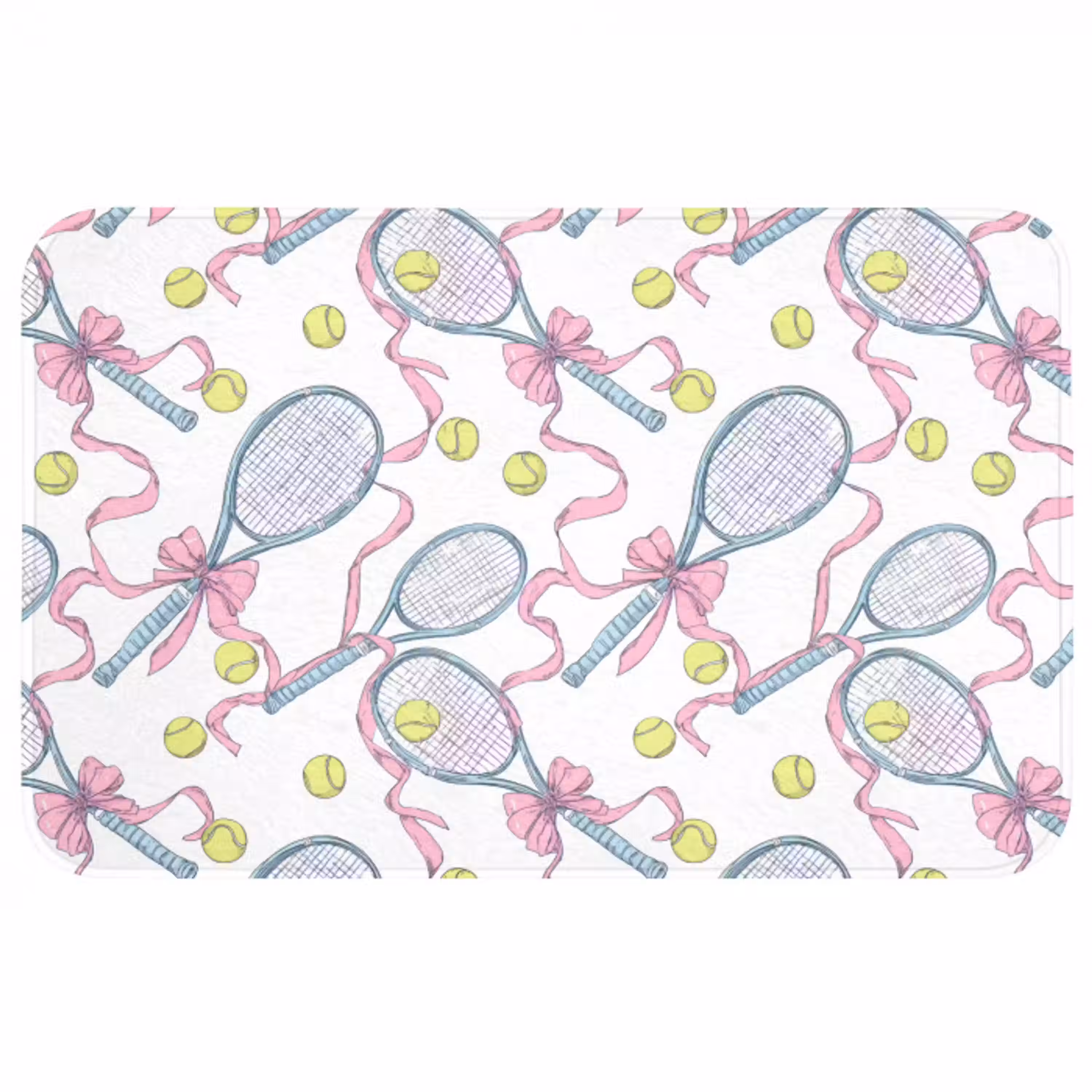 Tennis - Strikken - Kleurrijk Badmat middel 997 -3d