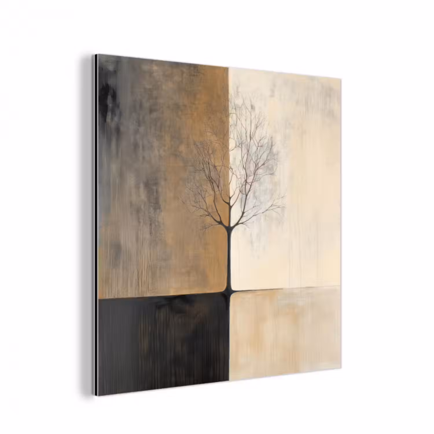 Alu-Dibond-Bild - Baum - Ebenen - Äste - Farbverlauf