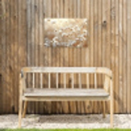 Wilde - Bloemen - Wit Tuinposter op houten frame 2 cm dik klein -sfeer4