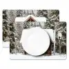 Huis - Bos - Winter - Natuur - Sneeuw Placemat vinyl groot -zzsfeer2_Kitchenyeah-website