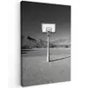 Basketbalpaal - Landschap - Zand - Wit Tuinposter op houten frame 2 cm dik klein -3d