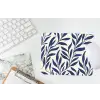 Bladeren - Klimop - Donkerblauw muismat rubber klein -witbureau